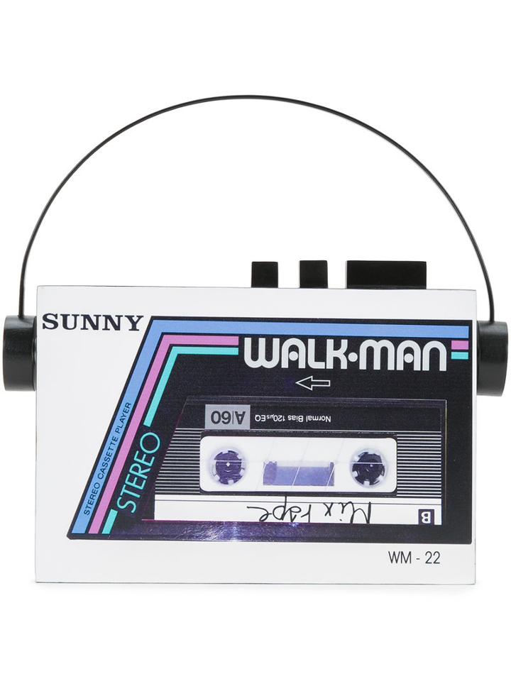 Sarah's Bag - Walkman Clutch - Women - Calf Leather - One Size, Black, Calf Leather