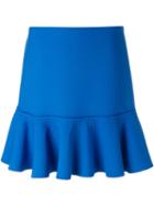 Victoria Victoria Beckham - Flounce Skirt - Women - Silk/polyamide/polyester/virgin Wool - 8, Women's, Blue, Silk/polyamide/polyester/virgin Wool