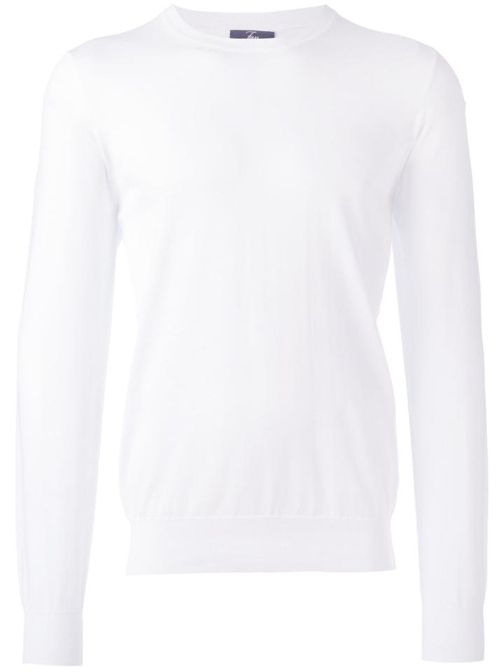 Fay Crew Neck Jumper - White