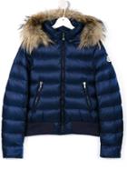 Moncler Kids Hooded Padded Jacket, Girl's, Size: 14 Yrs, Blue