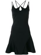 David Koma Strap Detail A-line Dress - Black