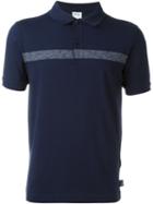 Armani Collezioni Stripe Detail Polo Shirt, Men's, Size: Xl, Blue, Viscose/spandex/elastane/cotton