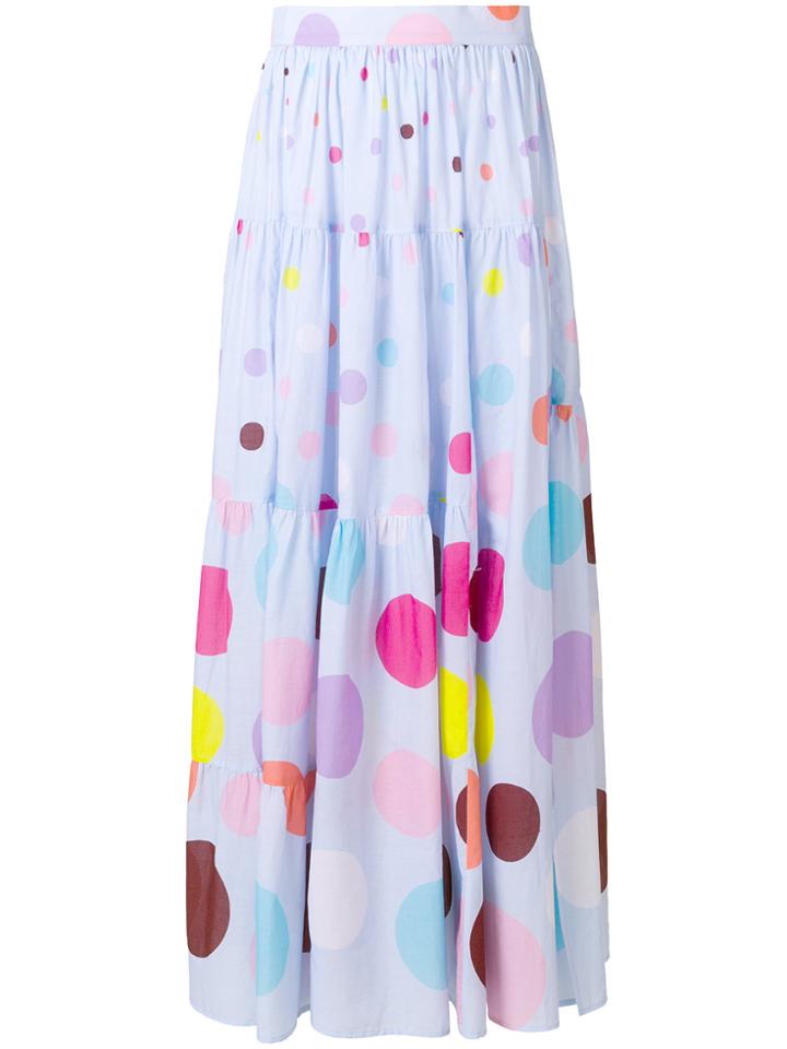 Michel Klein Dots Maxi Skirt - Blue