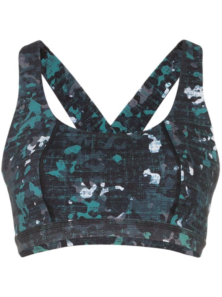 Sweaty Betty Circuit Camouflage-print Sports Bra - Deep Lake Camo