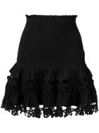 Zimmermann Floral Crochet Skirt - Black
