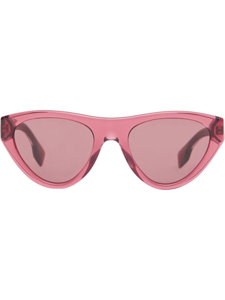Burberry Eyewear Triangular Frame Sunglasses - Red