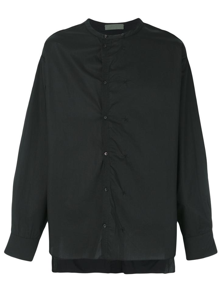 Di Liborio Band Collar Shirt - Black