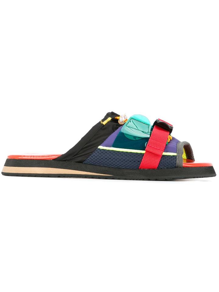 Kolor Multi-strap Slides - Red