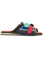 Kolor Multi-strap Slides - Red