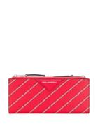 Karl Lagerfeld Logo Print Wallet - Red