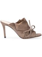 Marion Parke Lee Pee Toe Mules - Grey