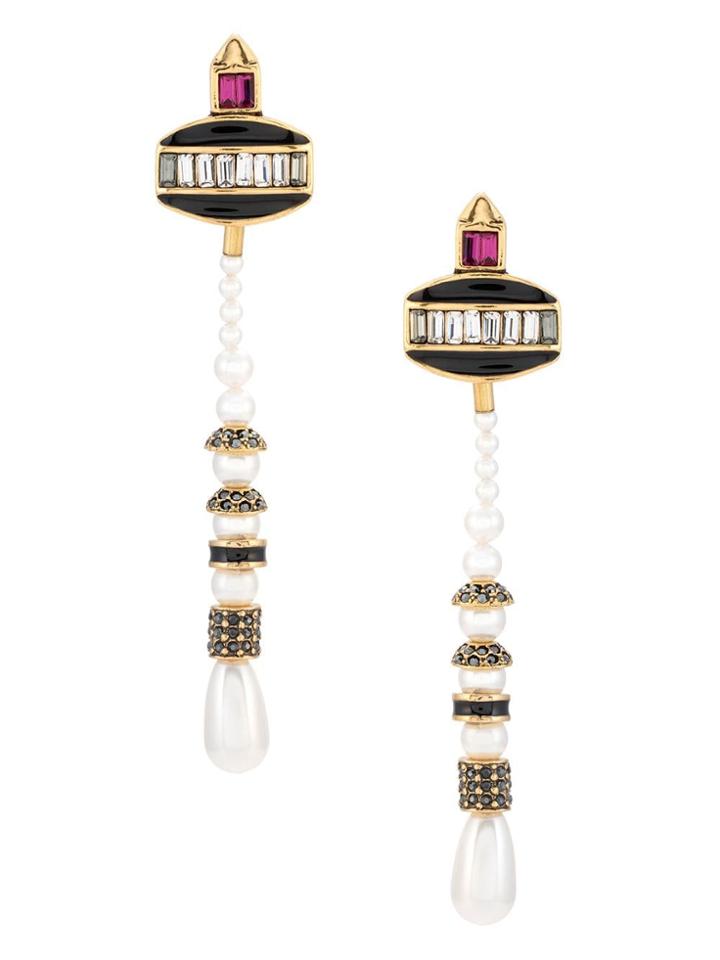 Camila Klein Faux Pearl Earrings - Metallic