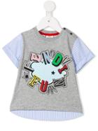Fendi Kids - Fendi Fun Print T-shirt - Kids - Cotton - 9 Mth, Grey
