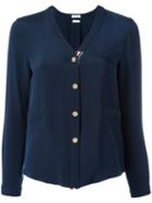 Thom Browne Button Front Blouse, Women's, Size: 38, Blue, Silk