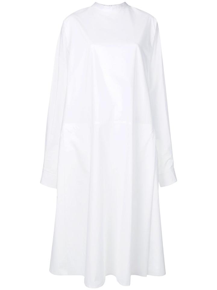 Mm6 Maison Margiela - Long-sleeved Dress - Women - Cotton - 40, White, Cotton