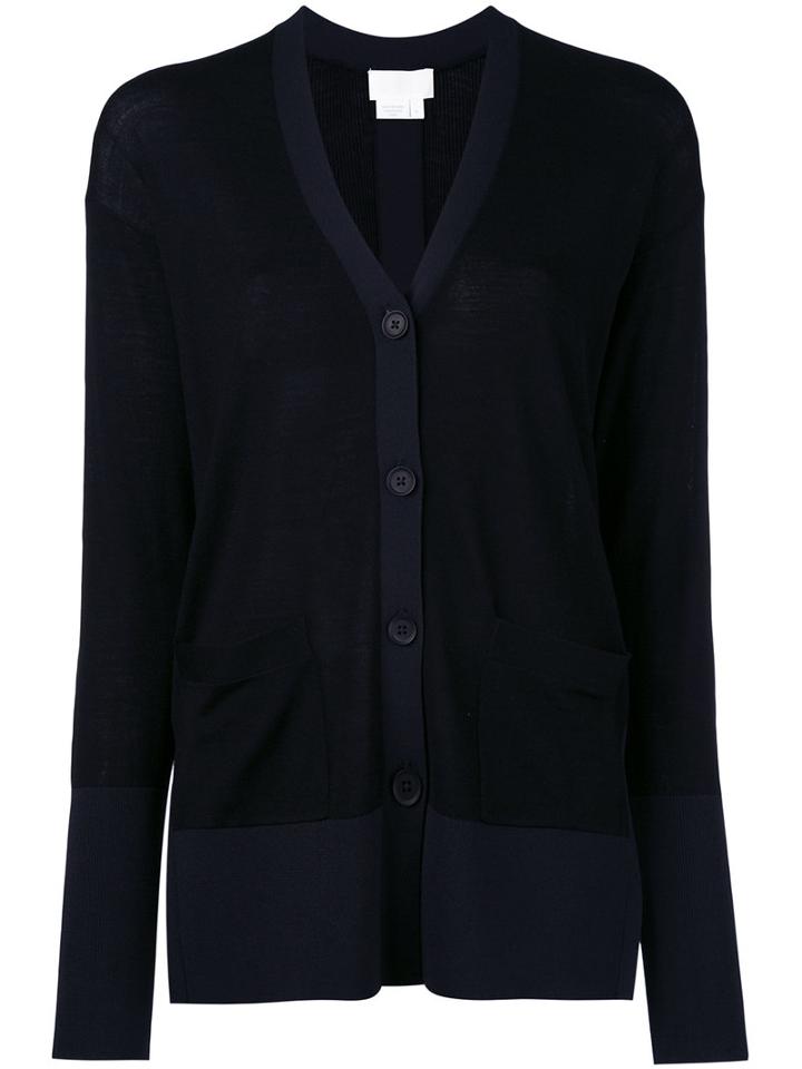 Dkny - Open Back Cardigan - Women - Nylon/spandex/elastane/merino - S, Black, Nylon/spandex/elastane/merino