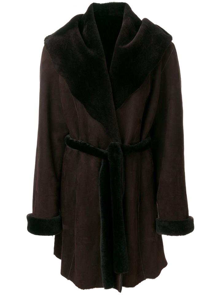 Liska Shearling Coat - Brown