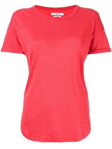 Etoiles Turned Up Sleeves T-shirt - Red
