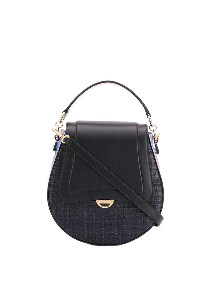Emilio Pucci Print Trim Cross Body Bag - Black