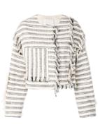 3.1 Phillip Lim Fringed Fitted Jacket - Blue