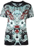 Just Cavalli Printed T-shirt, Women's, Size: Xs, Black, Triacetate/spandex/elastane