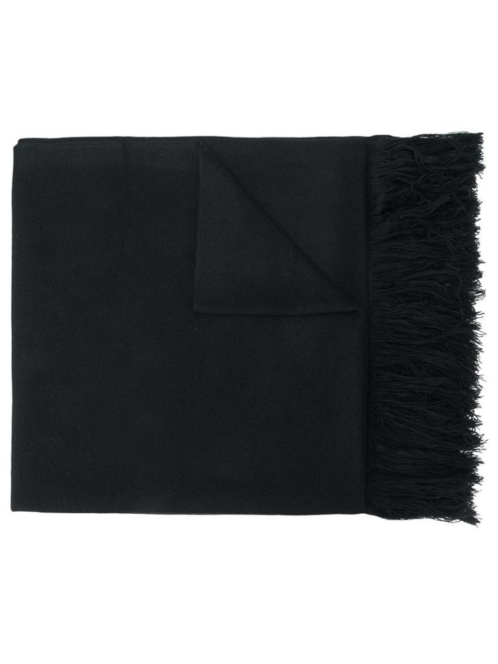 Isabel Marant Long Frayed Hem Scarf - Black