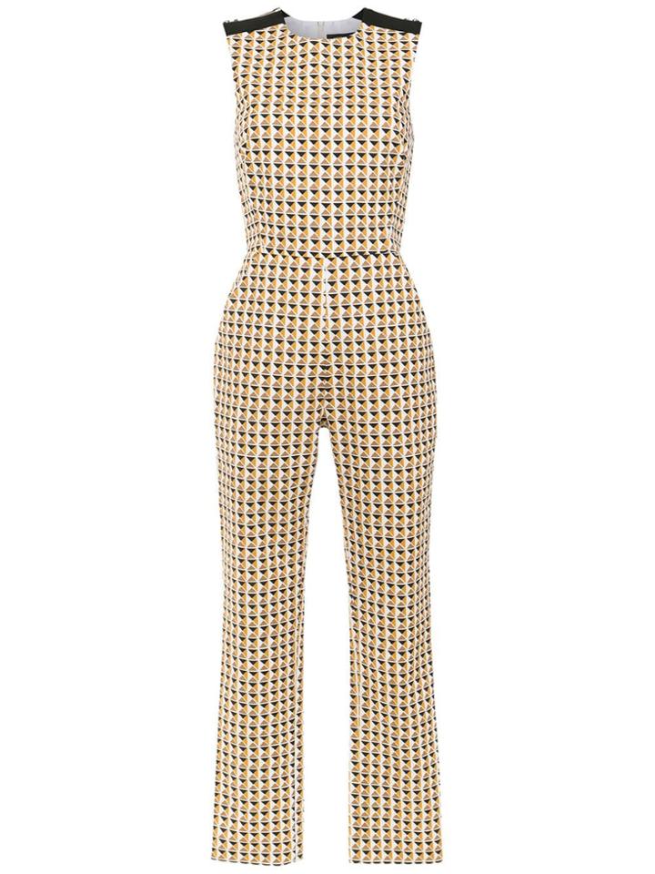 Andrea Marques Printed Jumpsuit - White
