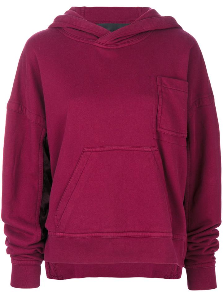 Haider Ackermann Cropped Hoodie - Pink & Purple