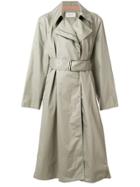 Lemaire Belted Trench Coat - Grey