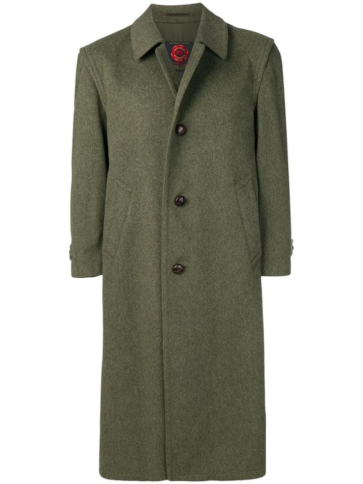 A.n.g.e.l.o. Vintage Cult 1990's Single-breasted Midi Coat - Green