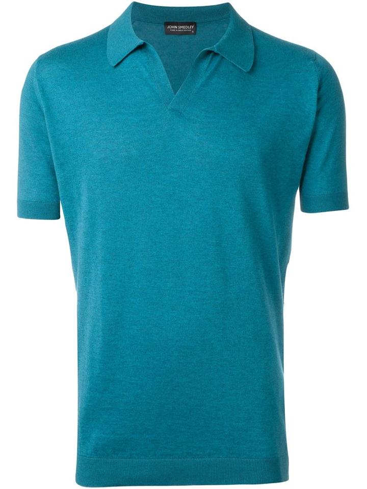 John Smedley Noah Polo Shirt, Men's, Size: Xl, Blue, Cotton
