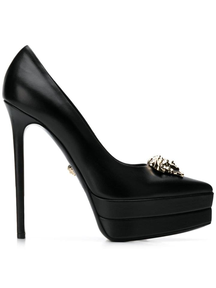 Versace Platform Medusa Pumps - Black
