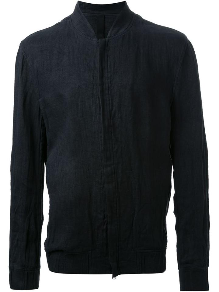 Forme D'expression 'zipped Blouson' Jacket, Men's, Size: 52, Black, Cotton/linen/flax