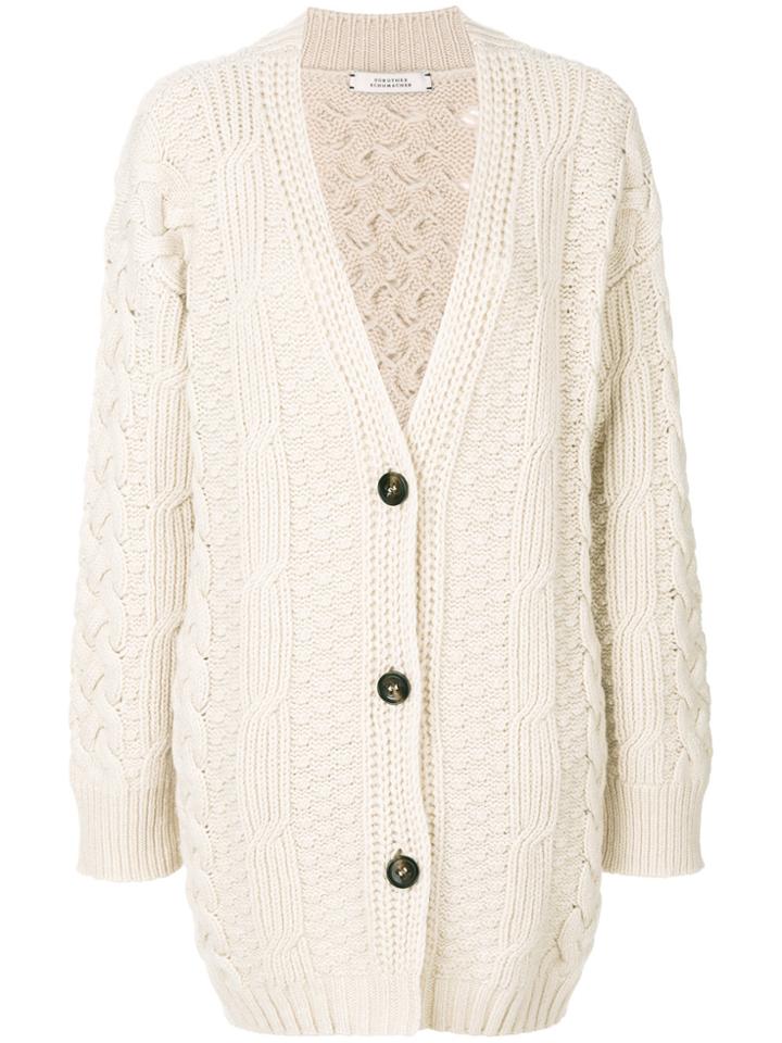 Dorothee Schumacher Cable-knit Cardigan - Nude & Neutrals