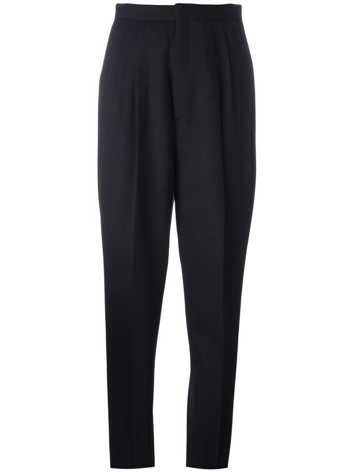 Saint Laurent 'iconic Le Smoking' Tube Trousers, Women's, Size: 38, Black, Cotton/wool