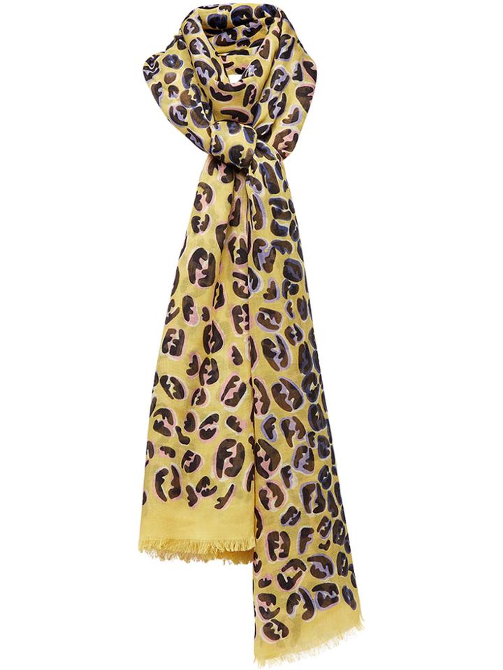 Fendi Splash Ff Maxi Stole Scarf - Yellow & Orange