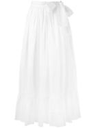 Blugirl - Maxi Full Skirt - Women - Cotton - 42, White, Cotton