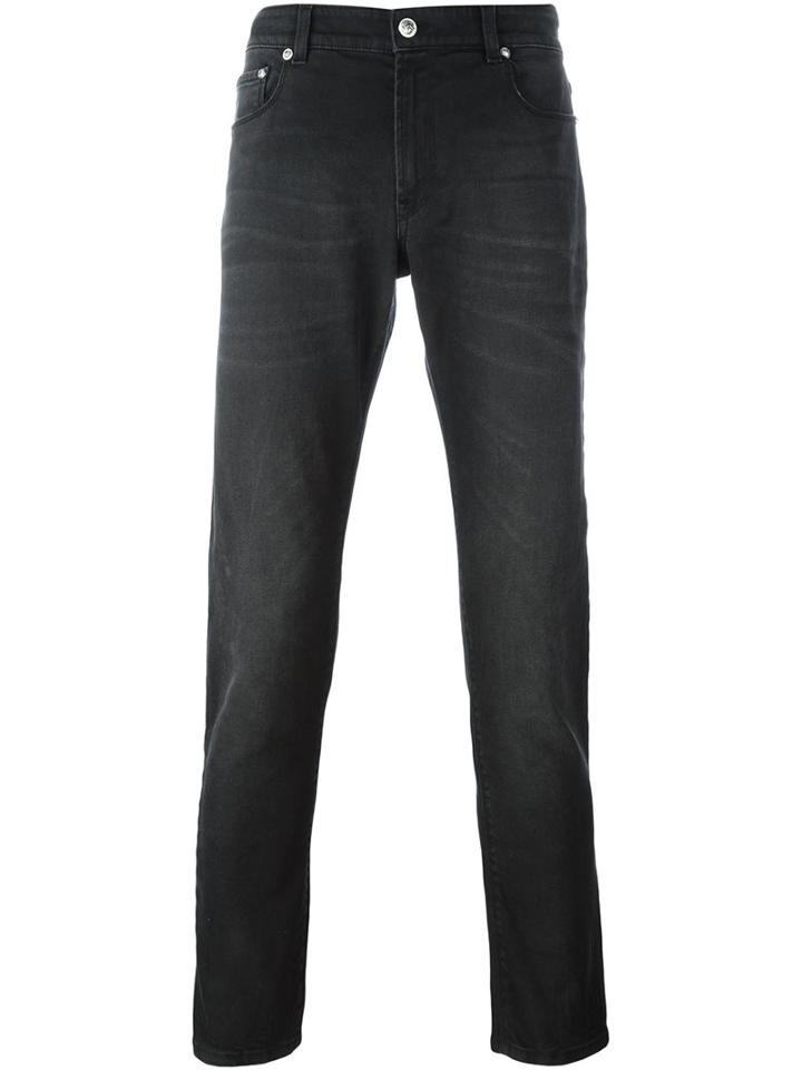 Versus Slim Fit Jeans, Men's, Size: 36, Black, Cotton/spandex/elastane/polyester