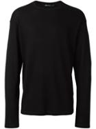 T By Alexander Wang Crew Neck Jumper, Men's, Size: Small, Black, Merino