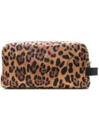 Dolce & Gabbana Leopard Print Make Up Bag - Brown