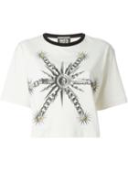 Fausto Puglisi Sun Print T-shirt, Women's, Size: 40, White, Cotton