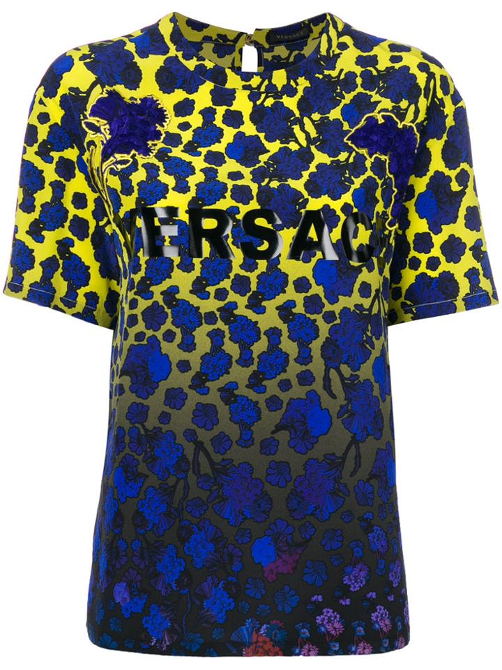 Versace Flower Dégradé Print T-shirt - Multicolour