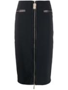 Elisabetta Franchi Zip-through Pencil Skirt - Black