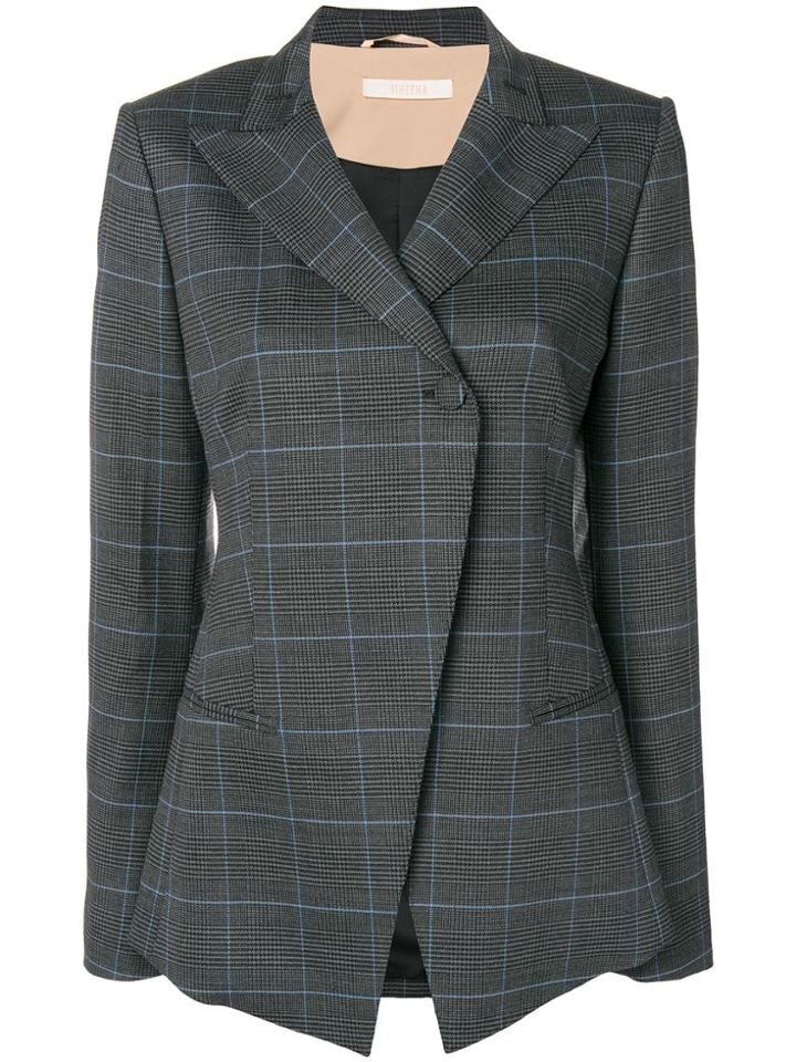 Ssheena Checkered Blazer - Grey