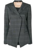 Ssheena Checkered Blazer - Grey