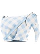 Loewe Elephant Gingham Mini Bag - Blue