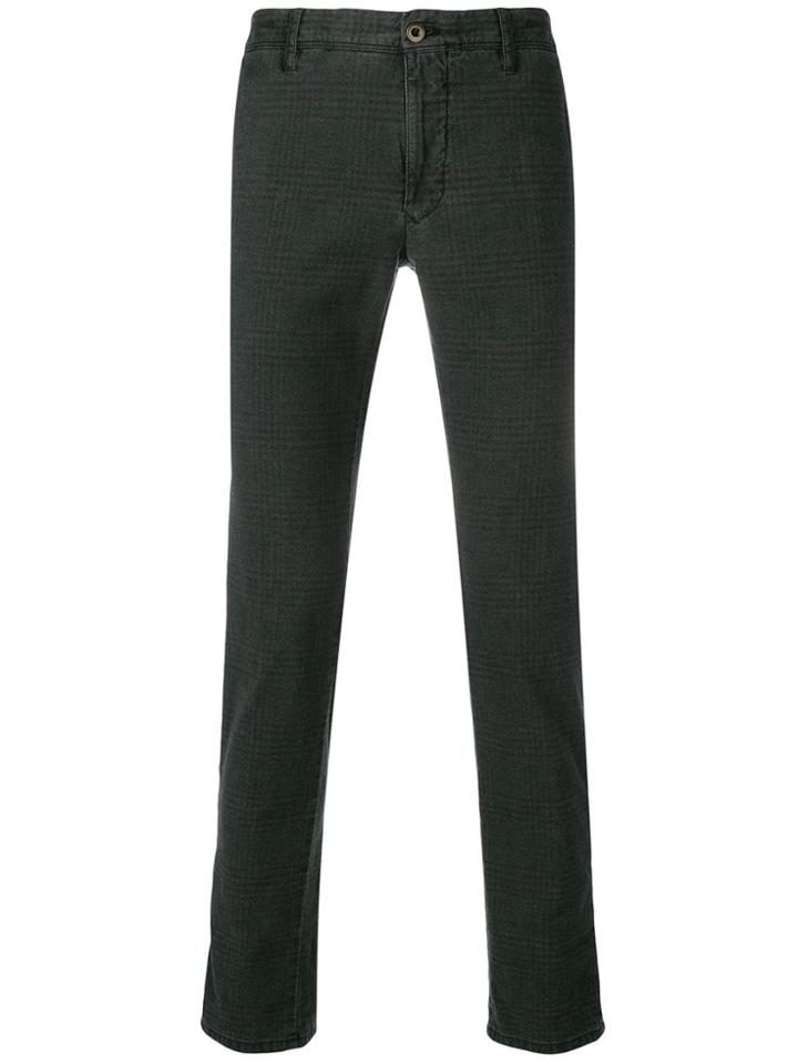 Incotex Skinny Check Trousers - Grey