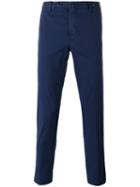 Pt01 - Tapered Cropped Trousers - Men - Cotton/spandex/elastane - 50, Blue, Cotton/spandex/elastane