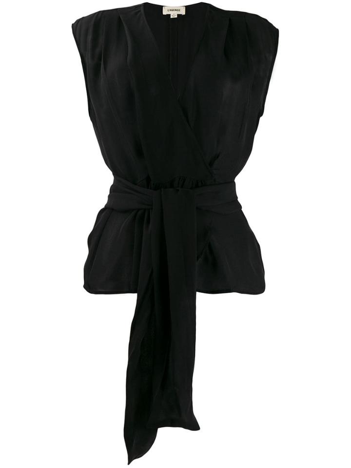 L'agence Tie-waist Blouse - Black