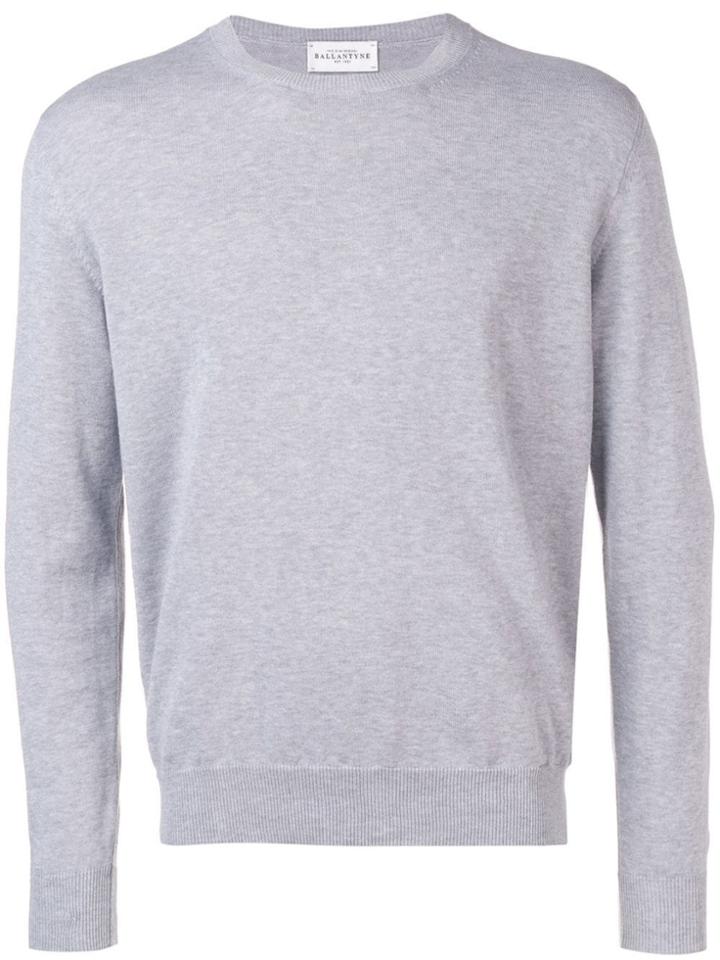 Ballantyne Knit Crew Neck Sweater - Grey